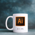 Grafik Tasarımcıya Hediye / Adobe Illustrator Tasarımlı İsme Özel Kupa
