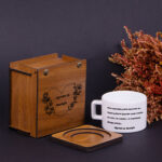 Ahşap Kutusunda Özdemir Asaf Şiirli İsme Özel Fincan