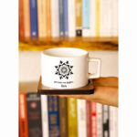 Gönlümün Nar Çiçeğine Tasarımlı Ahşap Kutulu Kahve Fincanı- Kız Arkadaşa Hediye