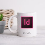 Grafik Tasarımcıya Hediye / Indesign Tasarımlı İsme Özel Kupa