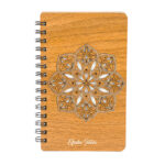Kişiye Özel Mandala Desenli Ahşap Kapaklı Defter