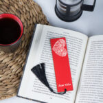 Kalp Tasarımlı İsme Özel Ahşap Kitap Ayracı