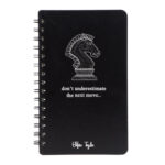 Kişiye Özel Bir Sonraki Hamleyi Küçümseme Tasarımlı Ahşap Kapaklı Defter