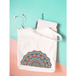 Mandala Tasarımlı Gabardin Bez Çanta