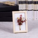 Doğal Çiçekli Dekoratif Ahşap Pano / Kırmızı Uyanış