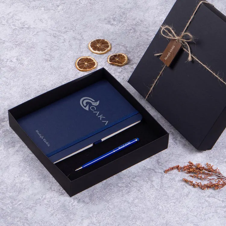 1-lacivert-ajanda---lacivert-kalem Kurumsal Ajanda Kalem Hediye Kutusu 2 - Görsel 1