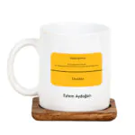 İsme Özel Hatırlatma Mesajlı Kupa