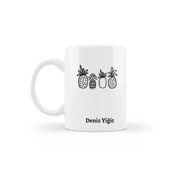 Ananas Tasarımlı İsme Özel Kupa