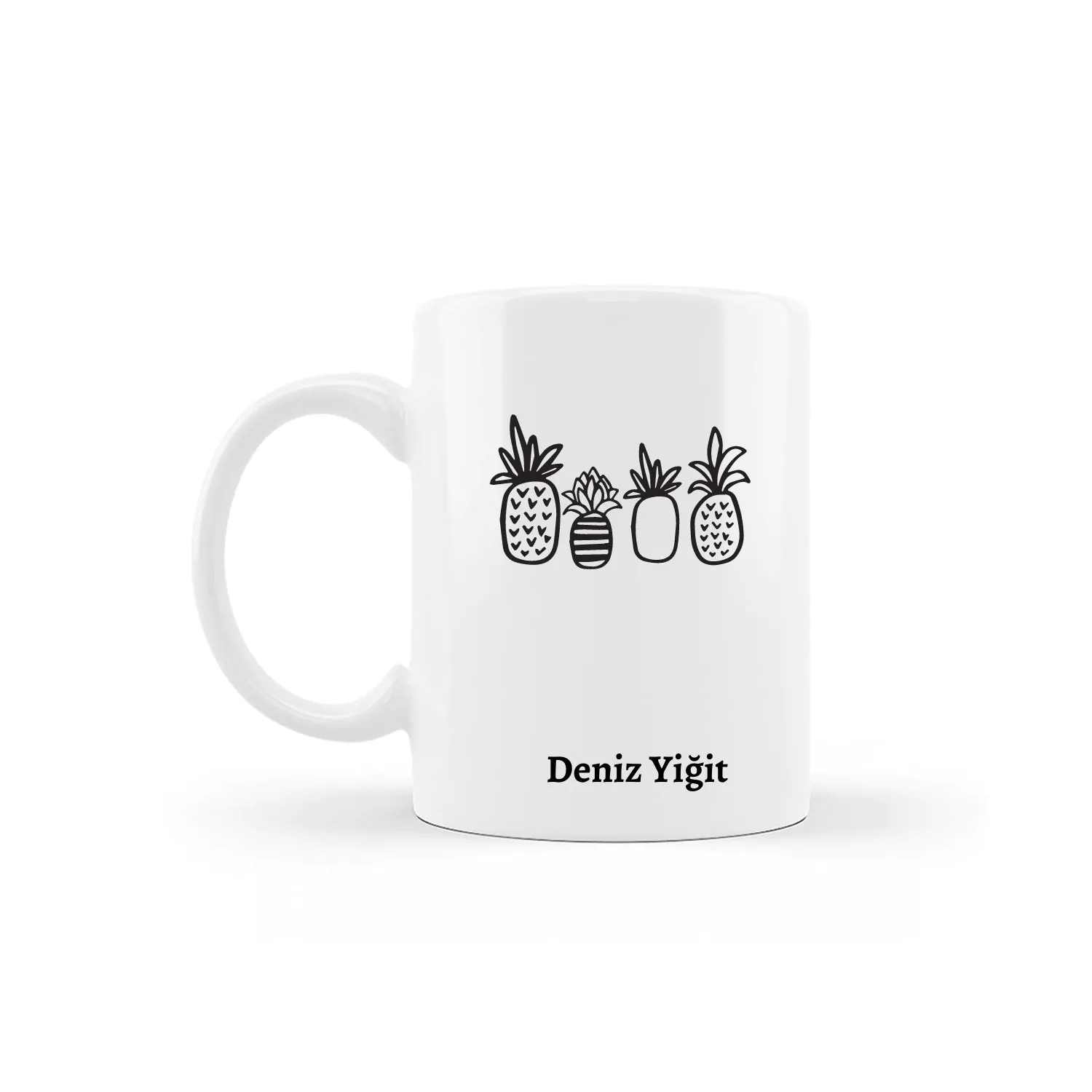 Ananas Tasarımlı İsme Özel Kupa - Görsel 1