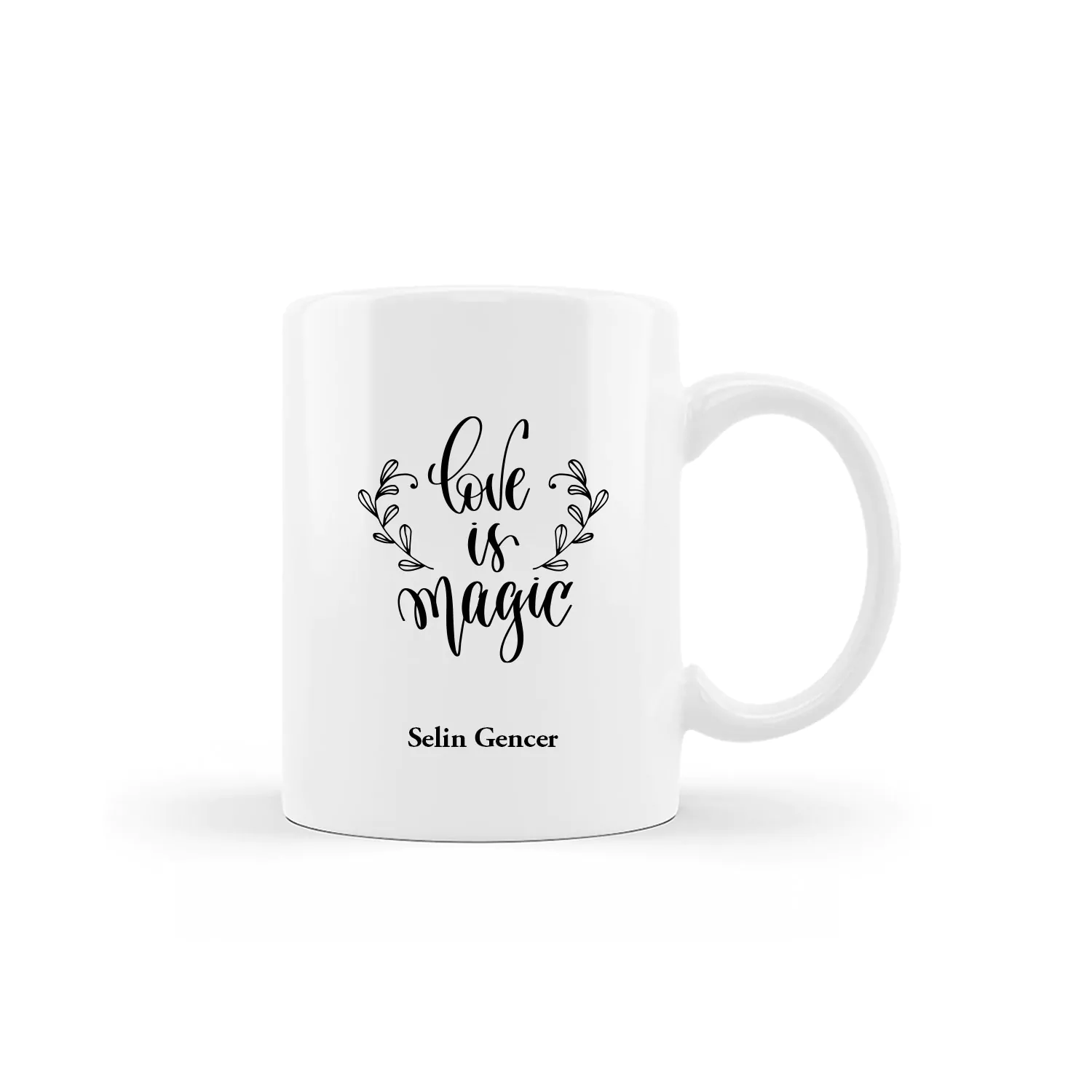 Aşkın Sihri Tasarımlı İsme Özel Kupa - Görsel 1