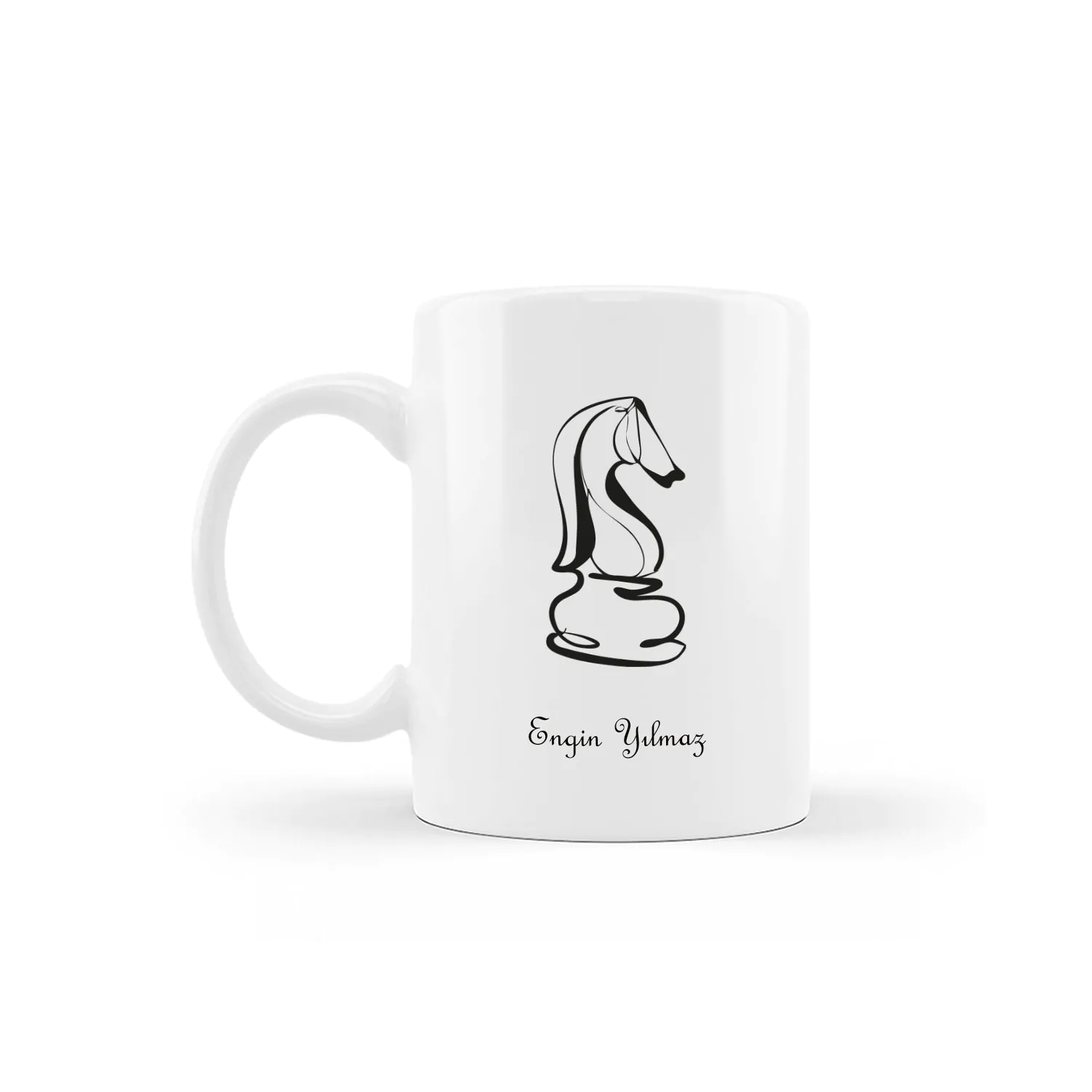 Satrançsevere Hediye / At Tasarımlı Kupa - Görsel 1