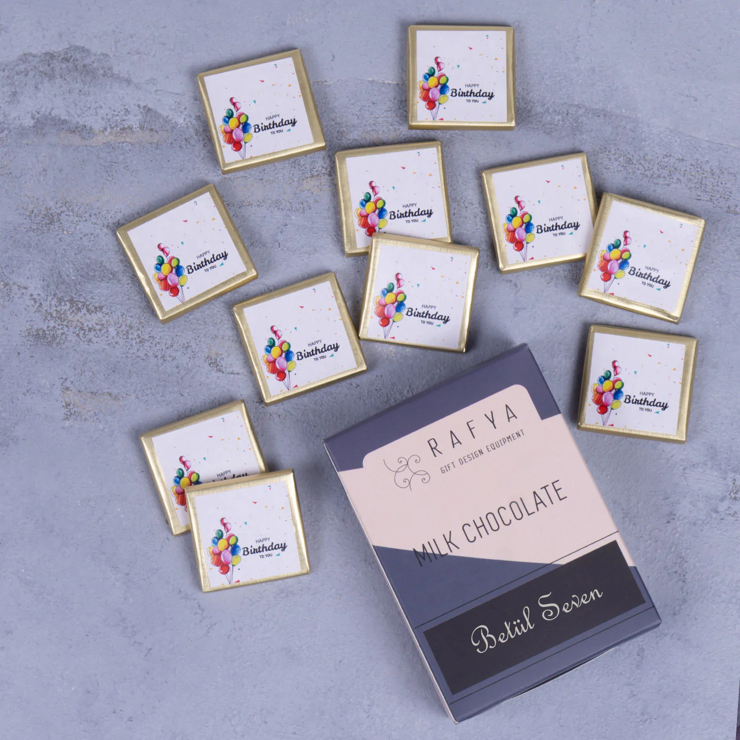 Doğum Günü Temalı İsme Özel Çikolata Model 1 - Görsel 1