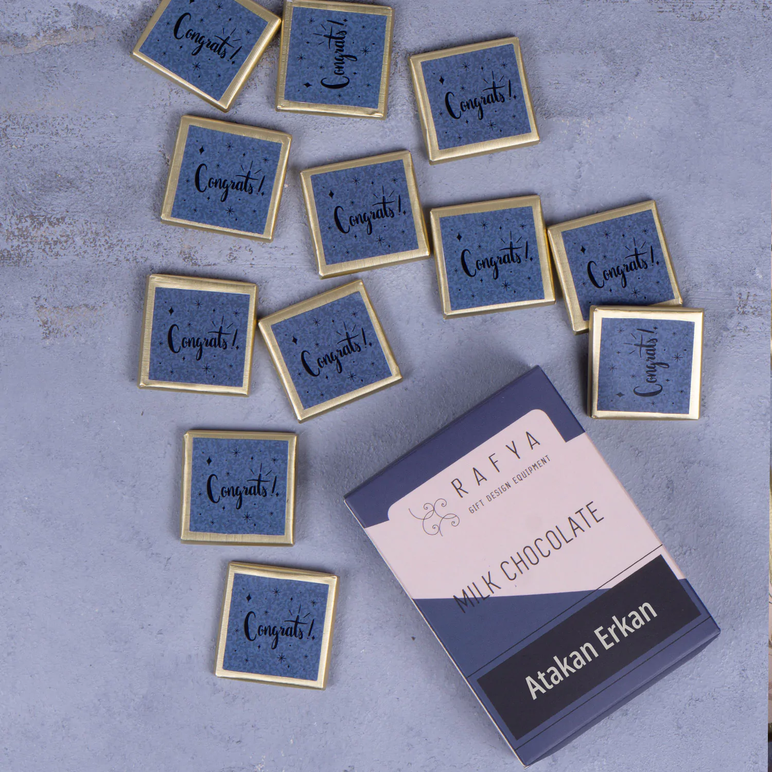 Tebrik Temalı İsme Özel Çikolata - Görsel 1