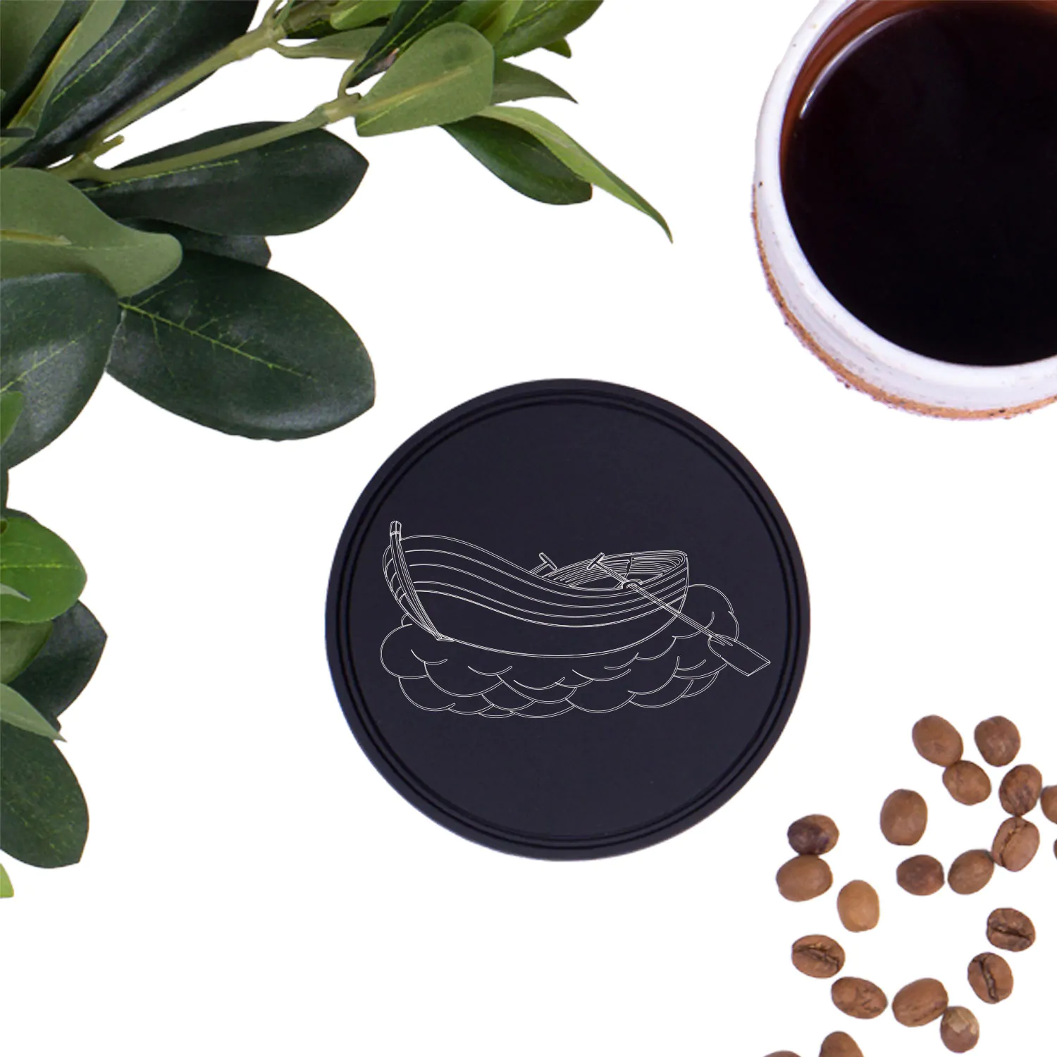 Deniz İnsan Kayık Tasarımlı Kupa Altlığı - Görsel 1