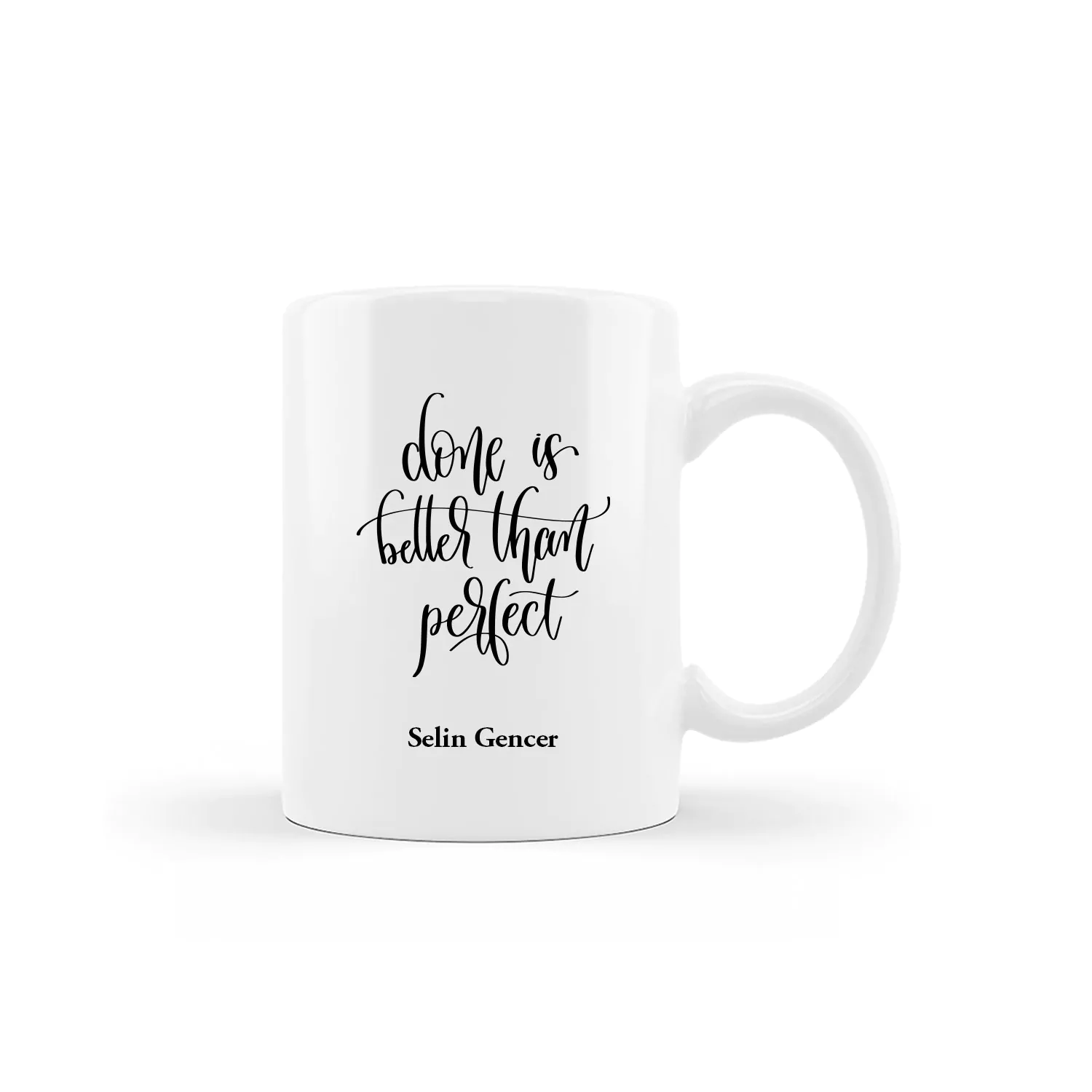 Done is Better Perfect Tasarımlı İsme Özel Kupa - Görsel 1