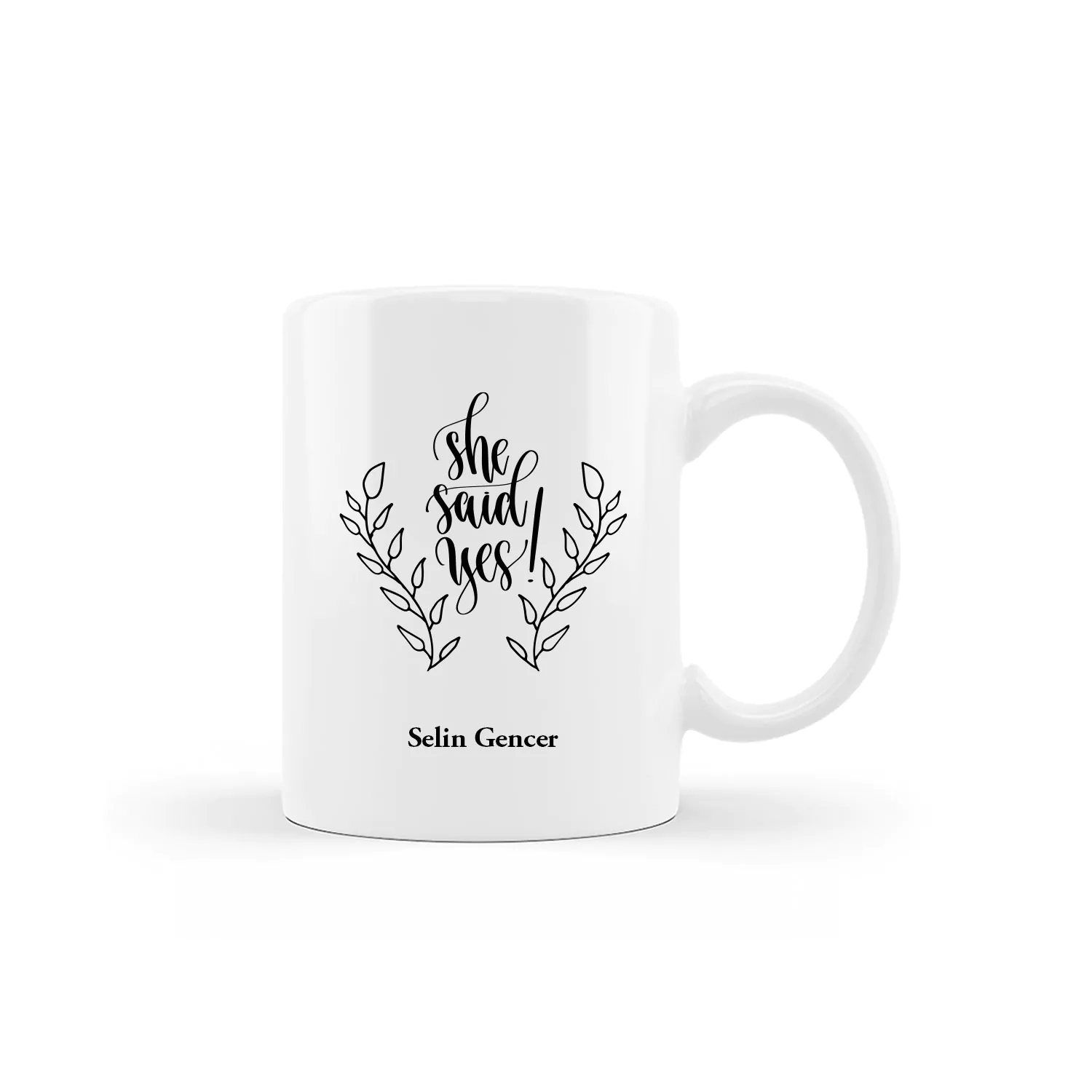 evet-dedi-kupa.jpg Evet Dedi Tasarımlı İsme Özel Kupa - Görsel 1