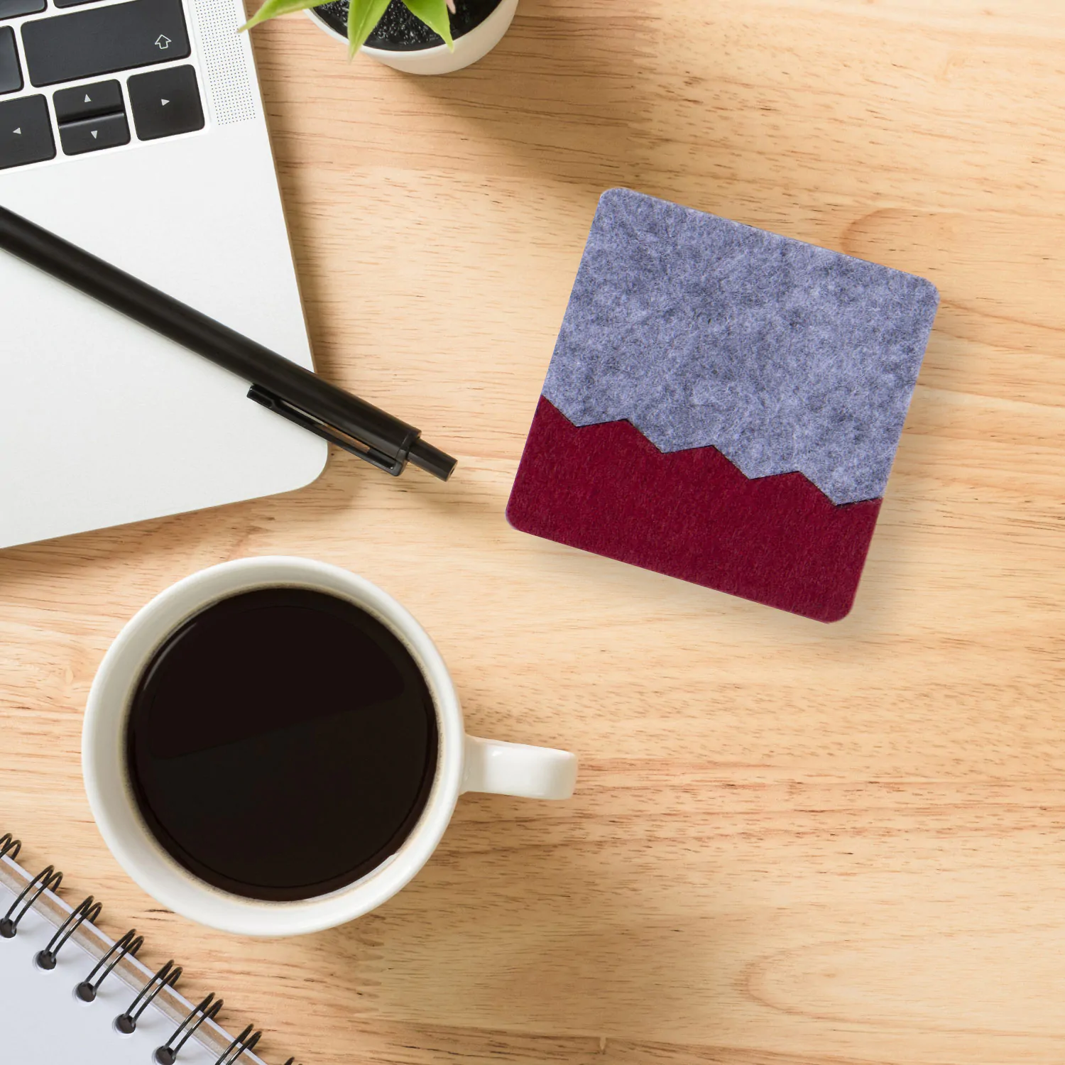 Minimal Design Keçe Kupa Altlığı - Görsel 1