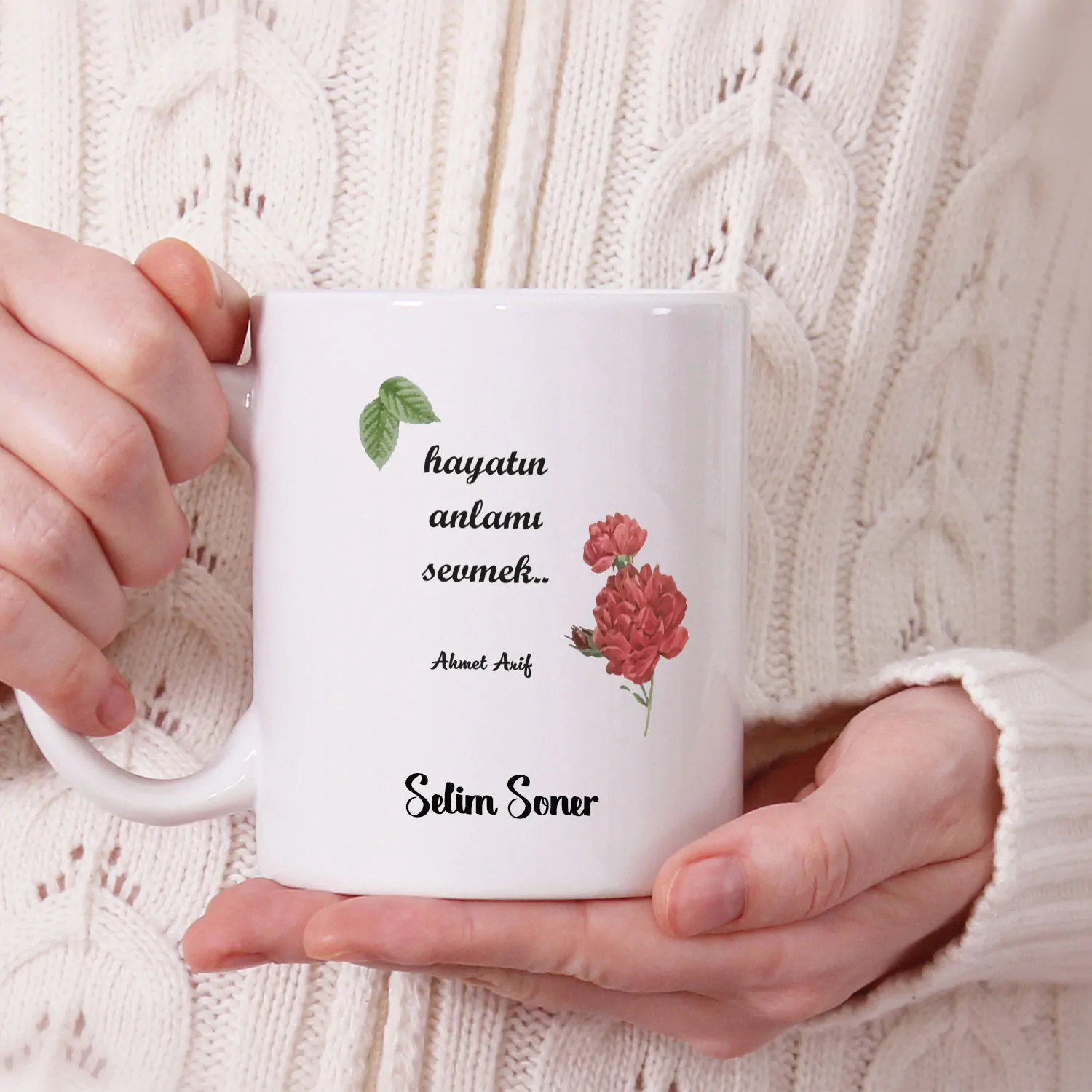 Hayatın Anlamı Sevmek Mottolu Ahmed Arif Kupası - Görsel 1