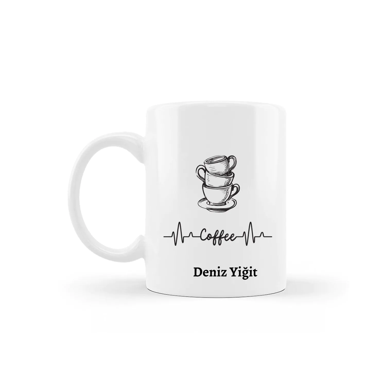 Kahve Tasarımlı İsme Özel Kupa - Görsel 1