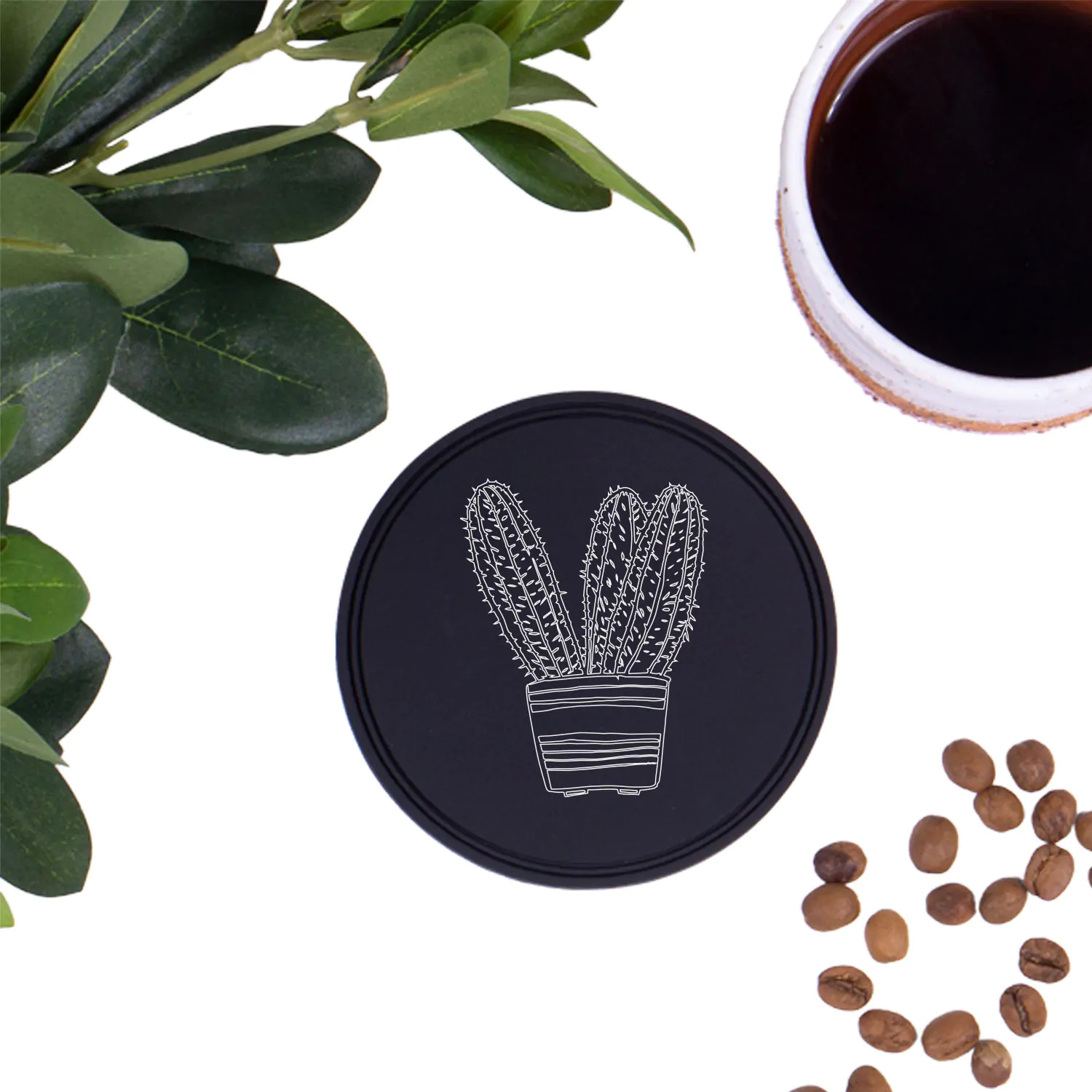 Kaktüs Tasarımlı Kupa Altlığı - Görsel 1