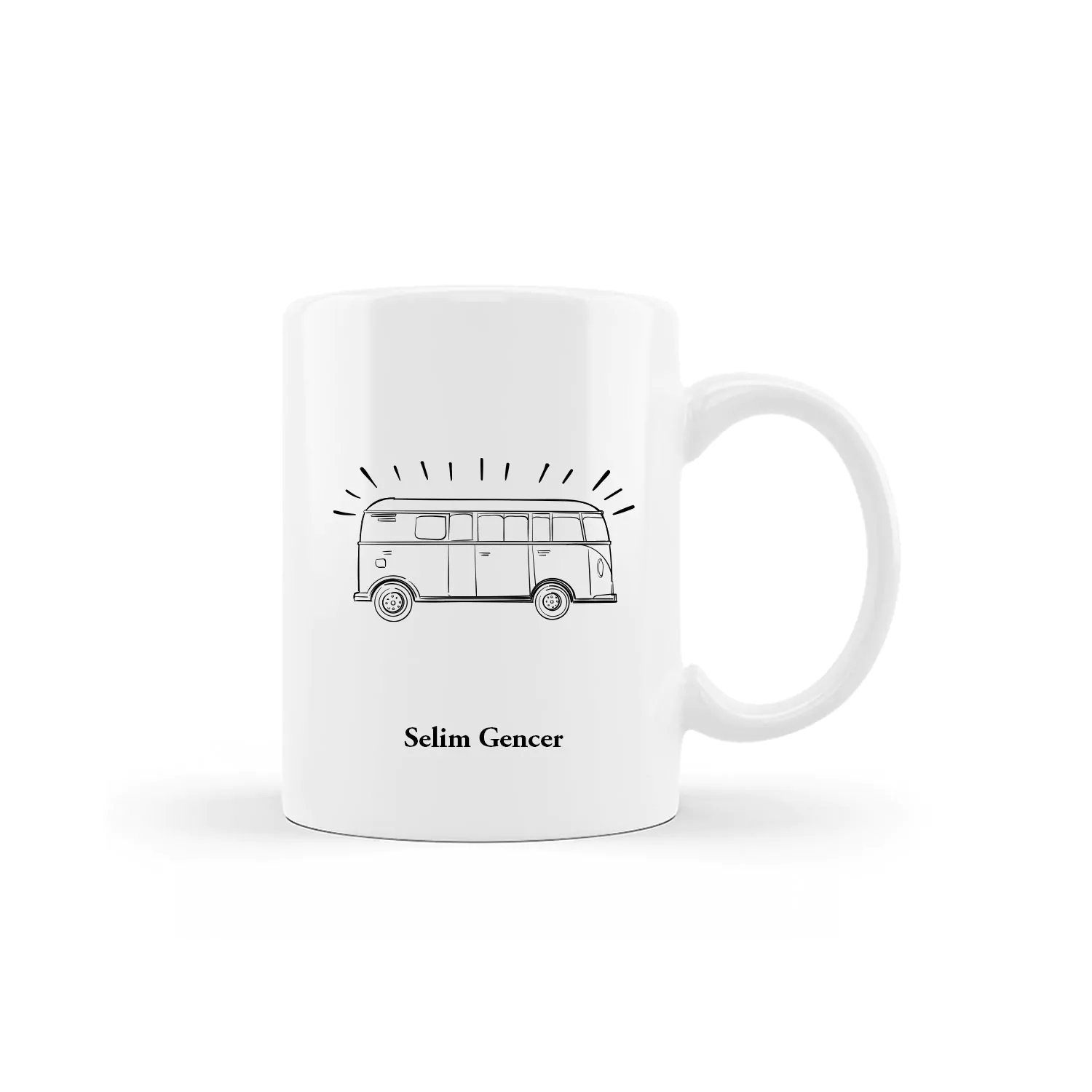 Karavan Tasarımlı İsme Özel Kupa - Görsel 1