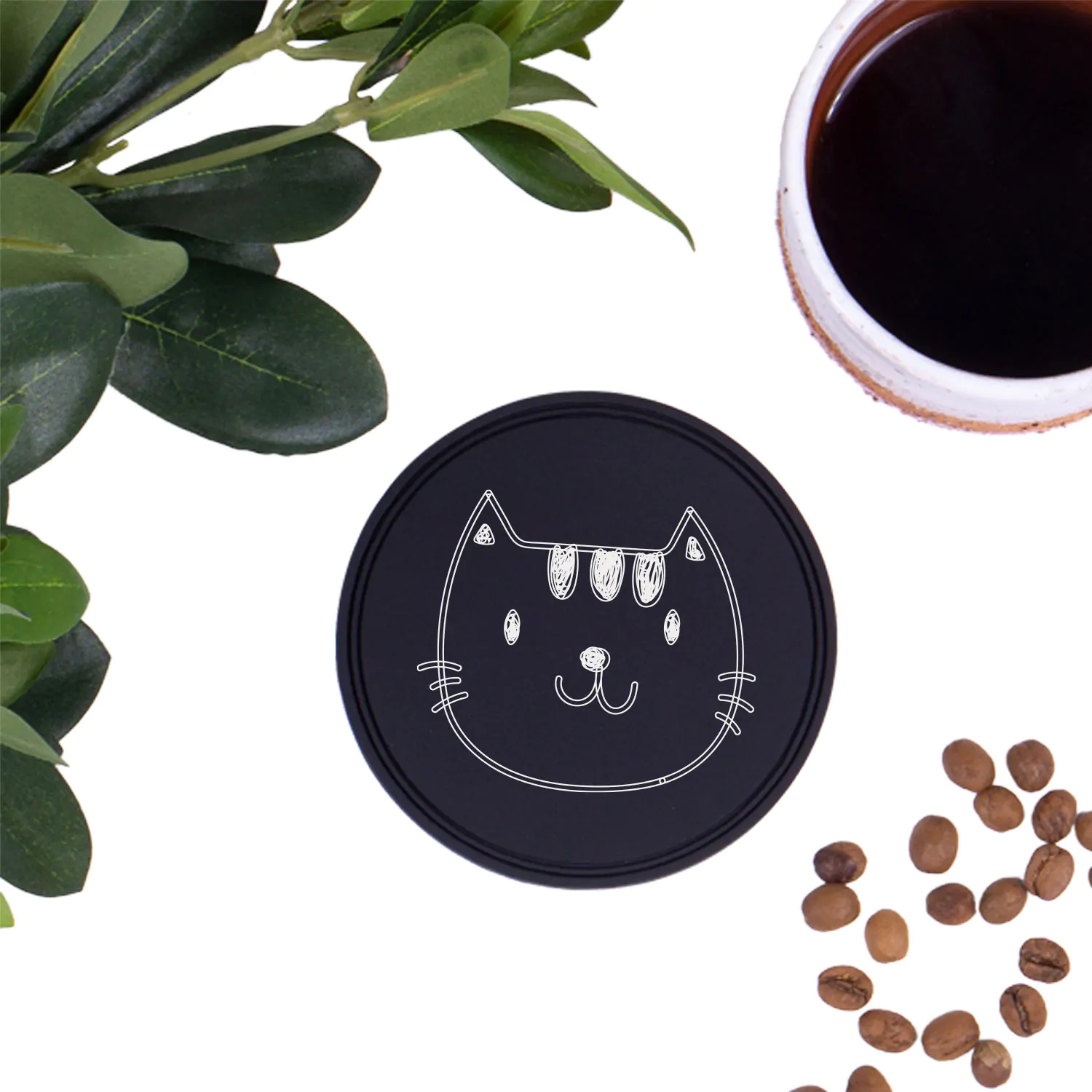 Kedi Tasarımlı Kupa Altlığı - Görsel 1