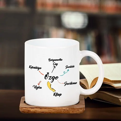 Book in library with open textbook,education learning concept Kişiye Özel Arkadaşını Tanıt Kupası - Görsel 1