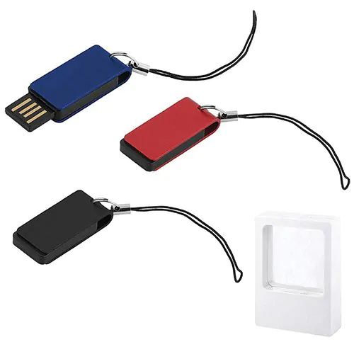 Kişiye ya da Kuruma Özel Döner Mekanizmalı Siyah 8GB USB Bellek