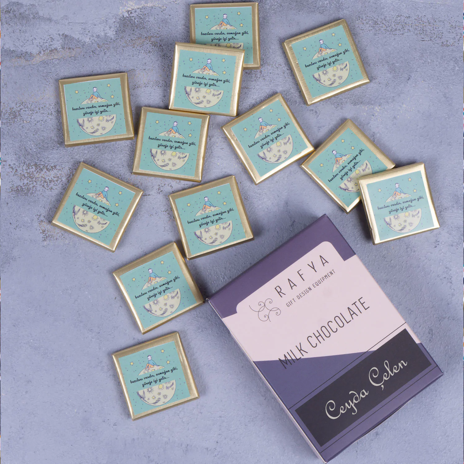kucuk-prens-tasarimli.jpg Küçük Prens Temalı İsme Özel Çikolata - Görsel 1