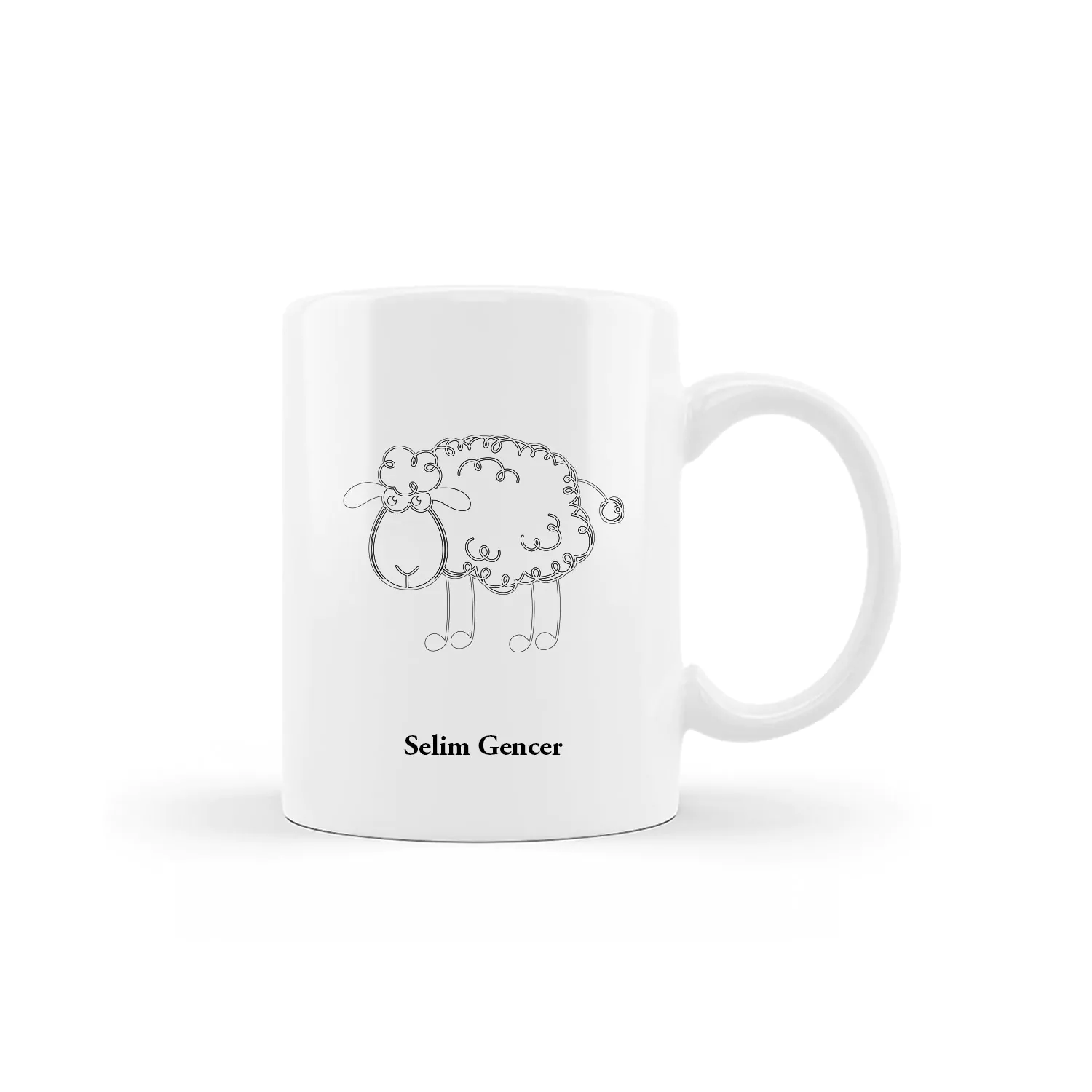 Kuzu Tasarımlı İsme Özel Kupa - Görsel 1