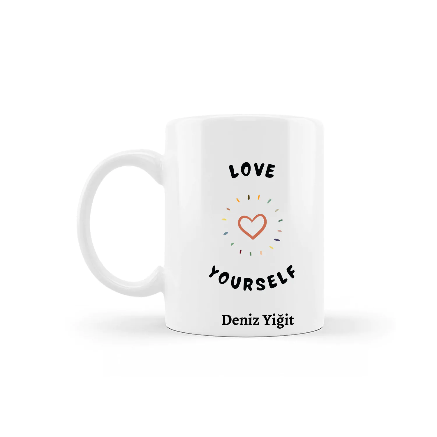 Love Yourself İsme Özel Tasarımlı Kupa - Görsel 1