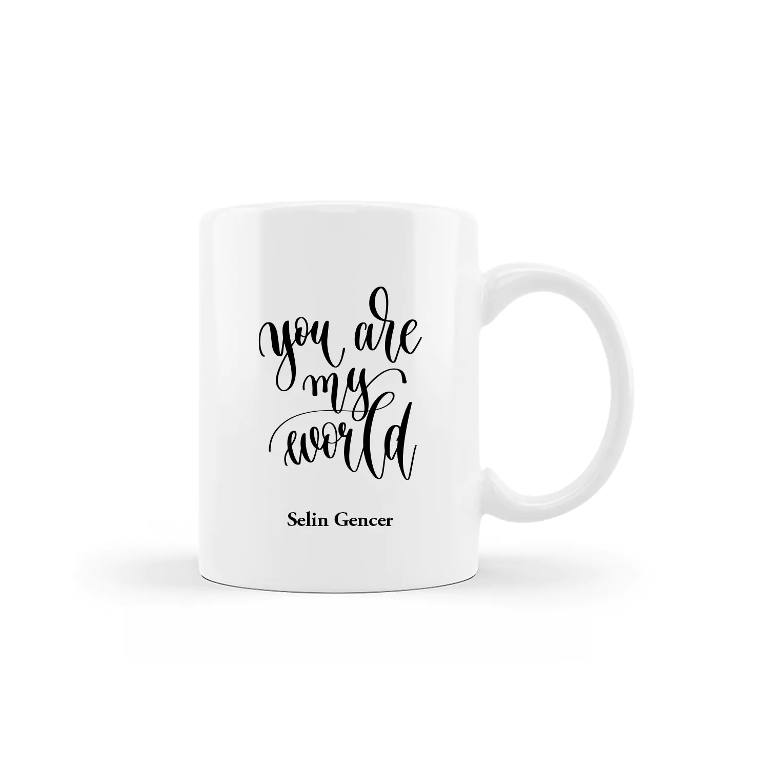my-word-kupa.jpg You Are My World Temalı Kişiye Özel Hediye Seti / Yakın Arkadaşa Hediye Kutusu - Görsel 2