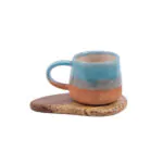 El Yapımı Seramik Fincan - Myosotis