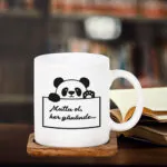 Kişiye Özel Mesajlı Panda Tasarımlı Kupa