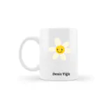 Papatya Tasarımlı İsme Özel Kupa