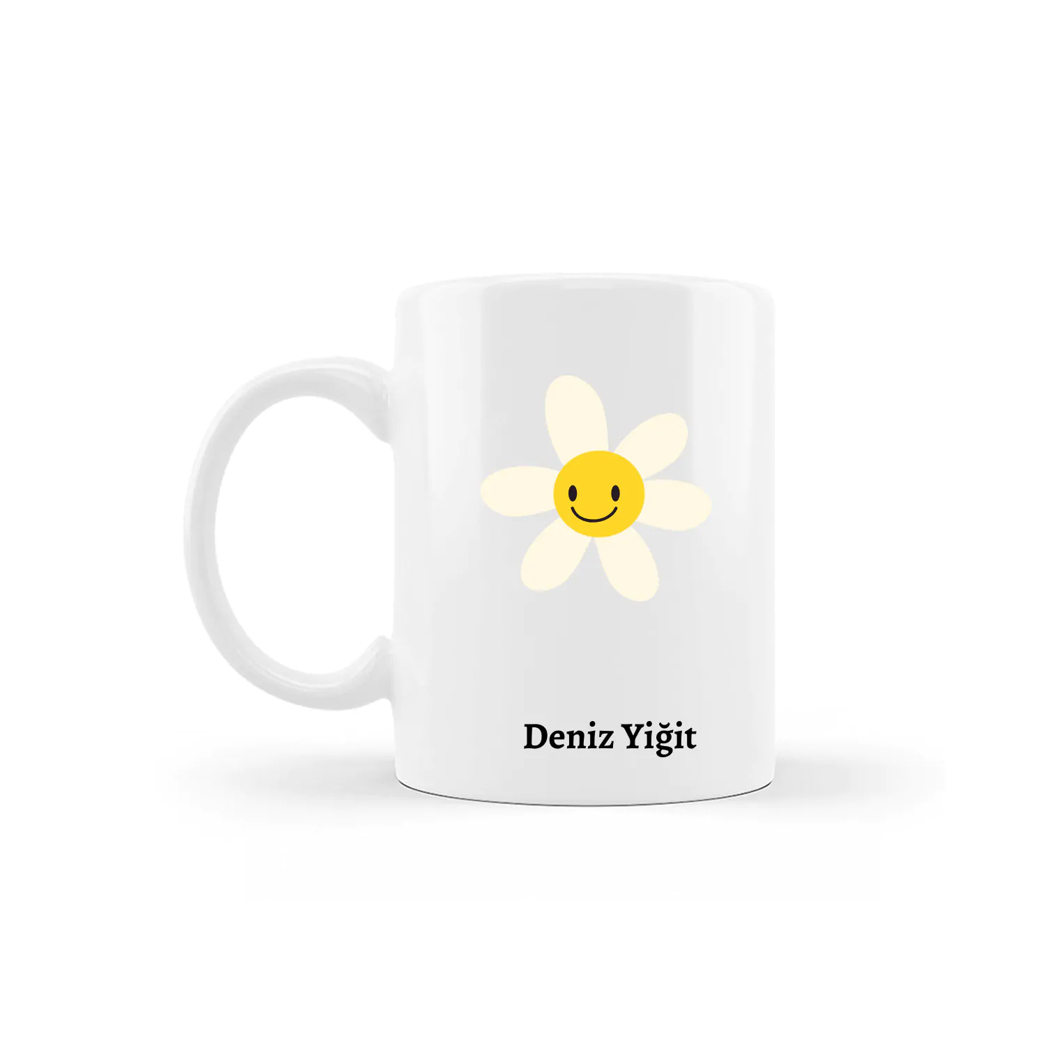 Papatya Tasarımlı İsme Özel Kupa - Görsel 1