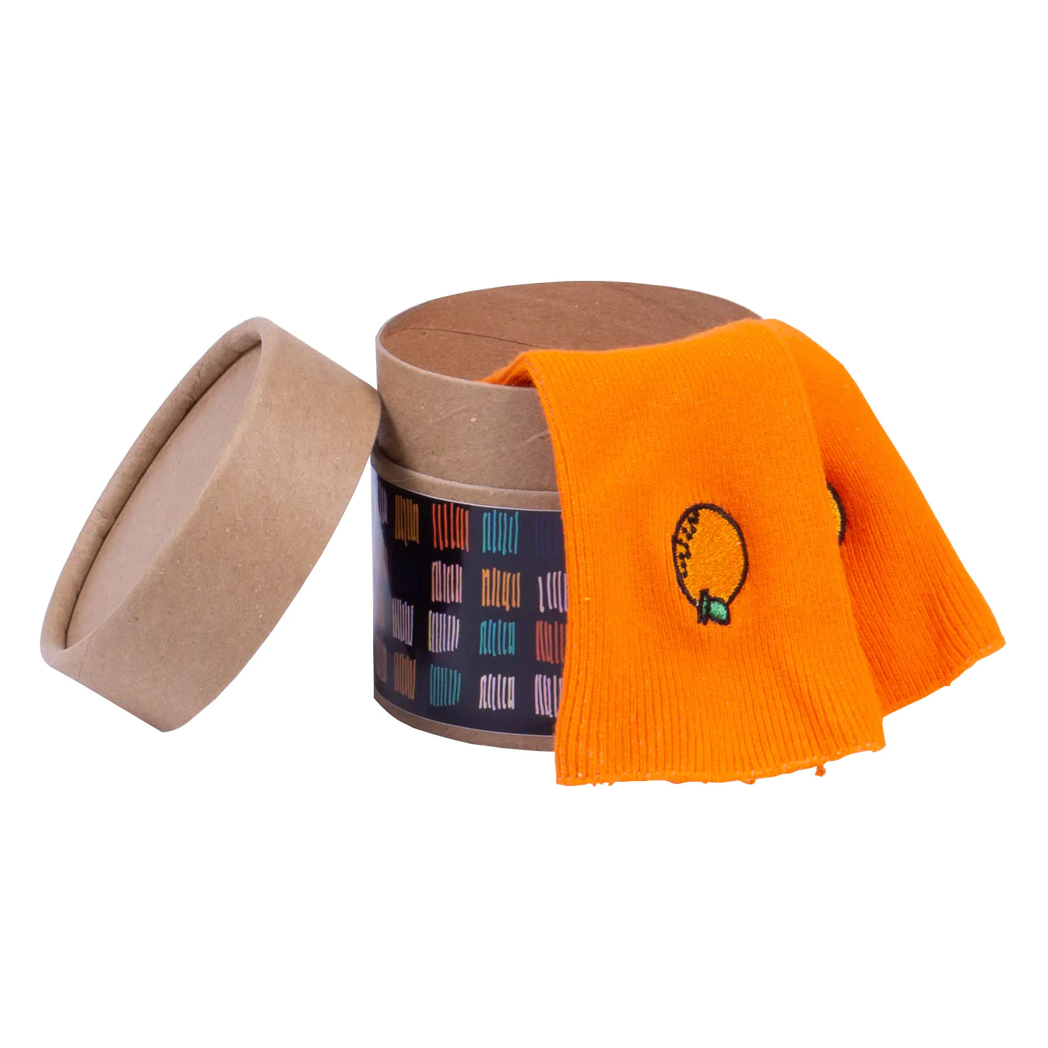 Portakal Desenli Unisex Çorap - Görsel 1