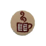 Kitap Kahve Temalı El İşi Punch Kupa Altlığı