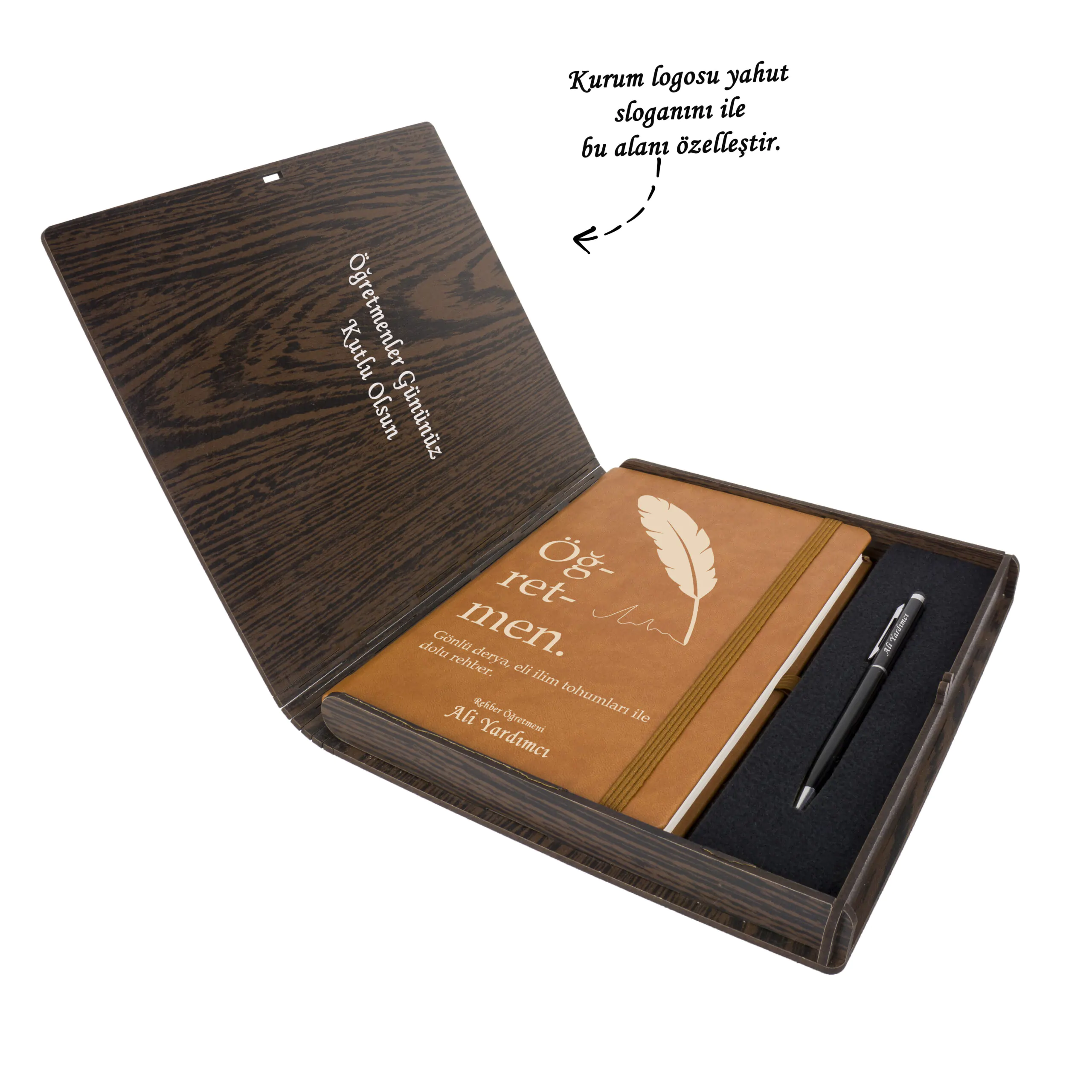 taba-2-scaled-1.jpg Kitap Formunda Ahşap Kutuda Taba Ajanda-Kalem Seti - Görsel 1