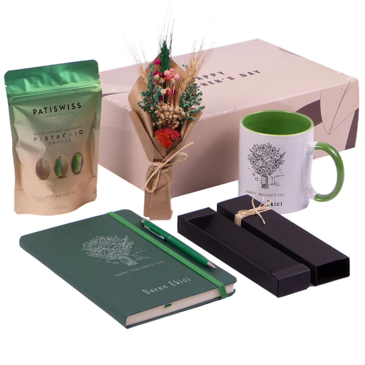 Öğretmene Green Lover Hediye Kutusu - Görsel 1