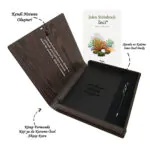 Kişiye Özel Kitap Ajanda Kalem Seti (Kitap Formunda Ahşap Kutulu)