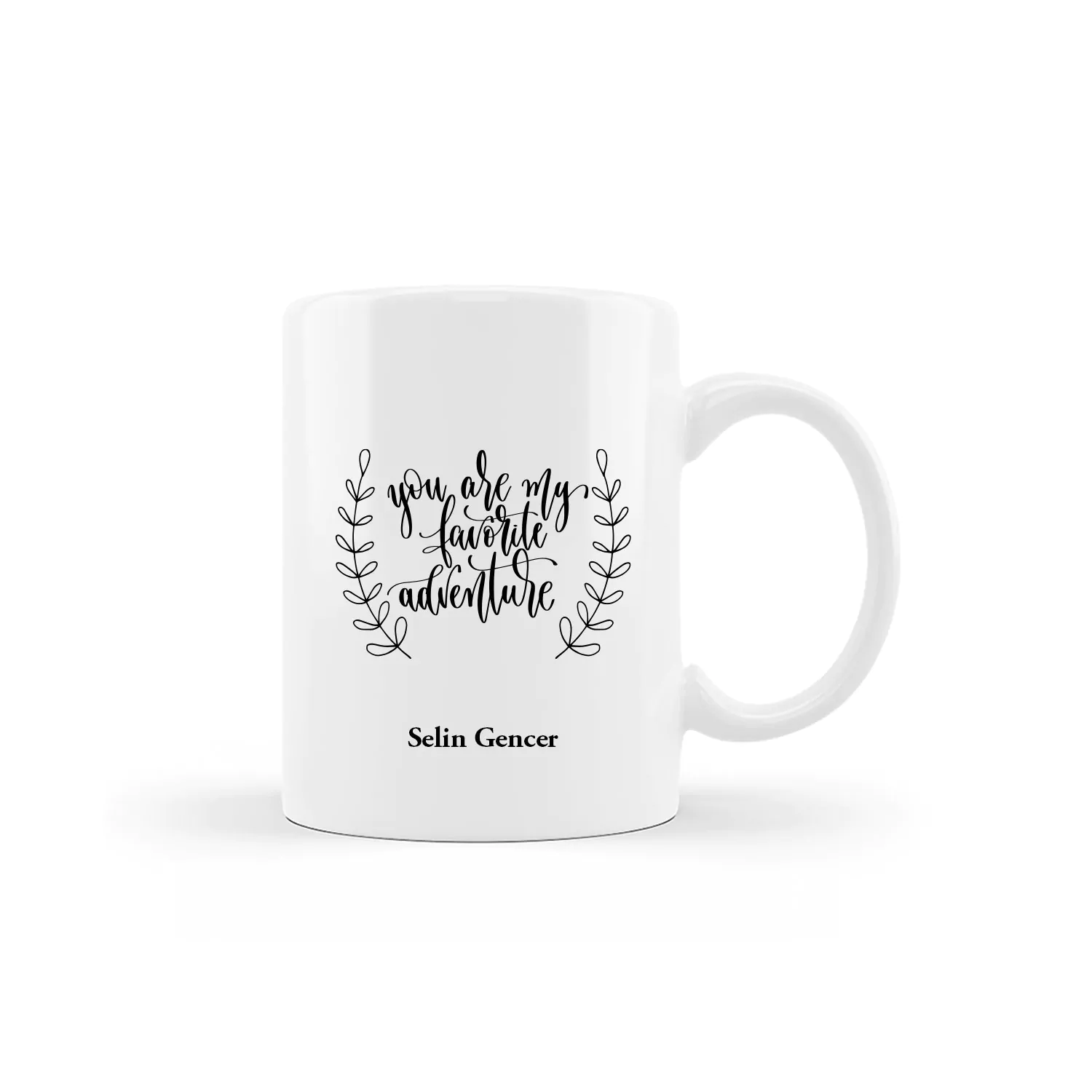 Sevgiliye Tasarımlı İsme Özel Kupa - Görsel 1