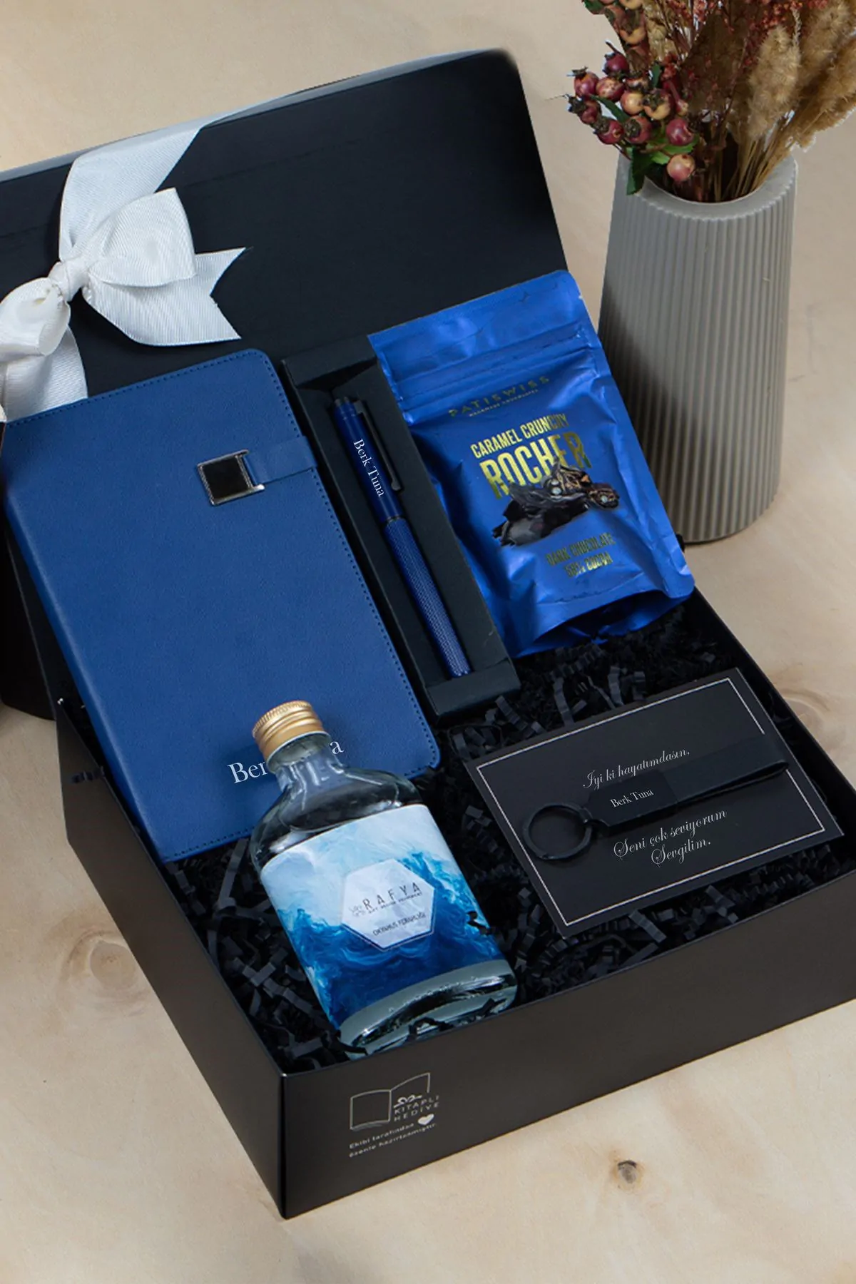Erkek Sevgiliye Kişiye Özel Royal Blue Harmony Hediye Kutusu - Görsel 2