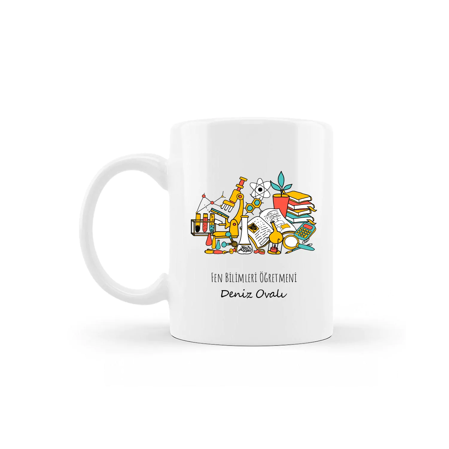 Fen Bilgisi Öğretmeni Tasarımlı Hediye Kupa - Görsel 1