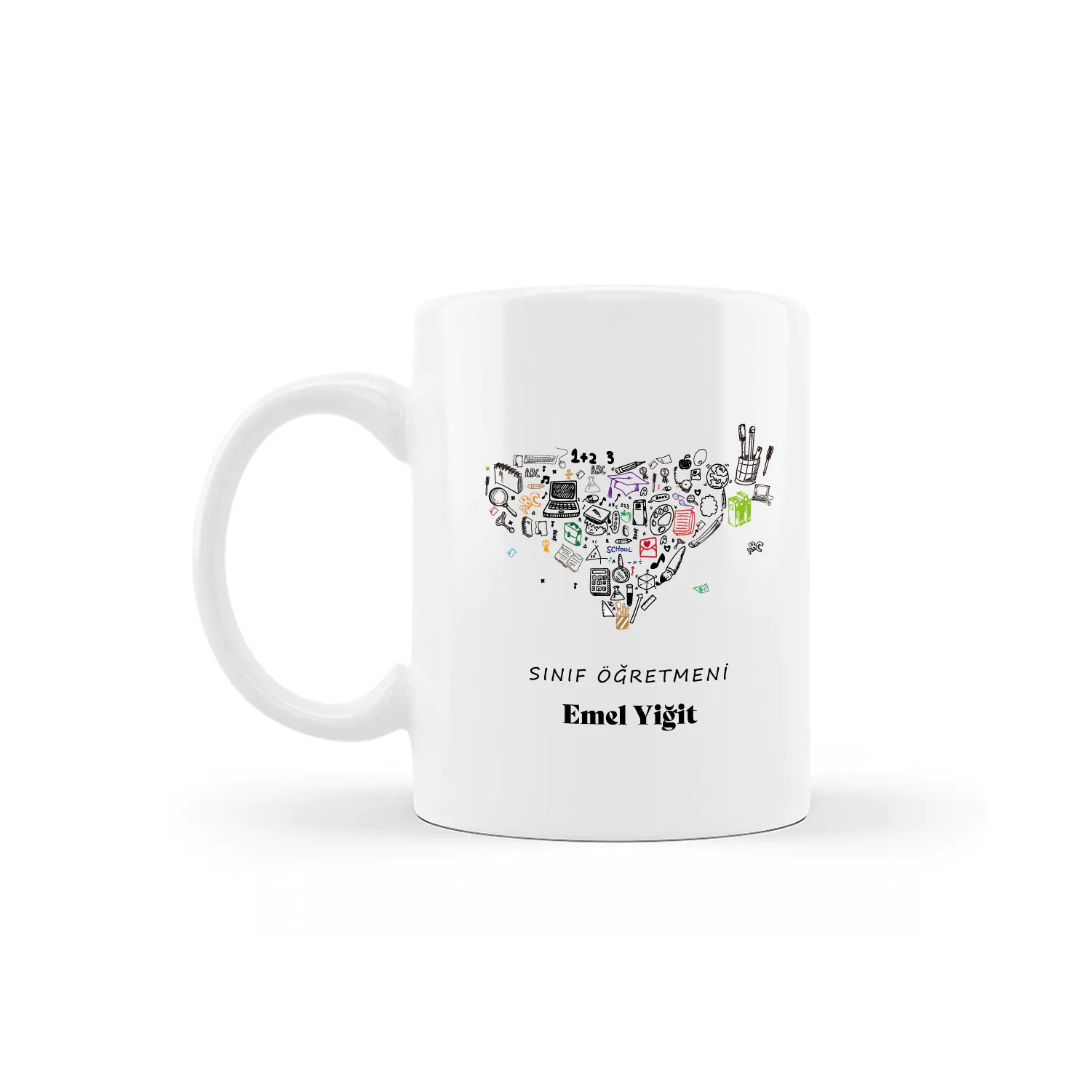 Sınıf Öğretmenine Hediye Tasarım Kupa - Görsel 1