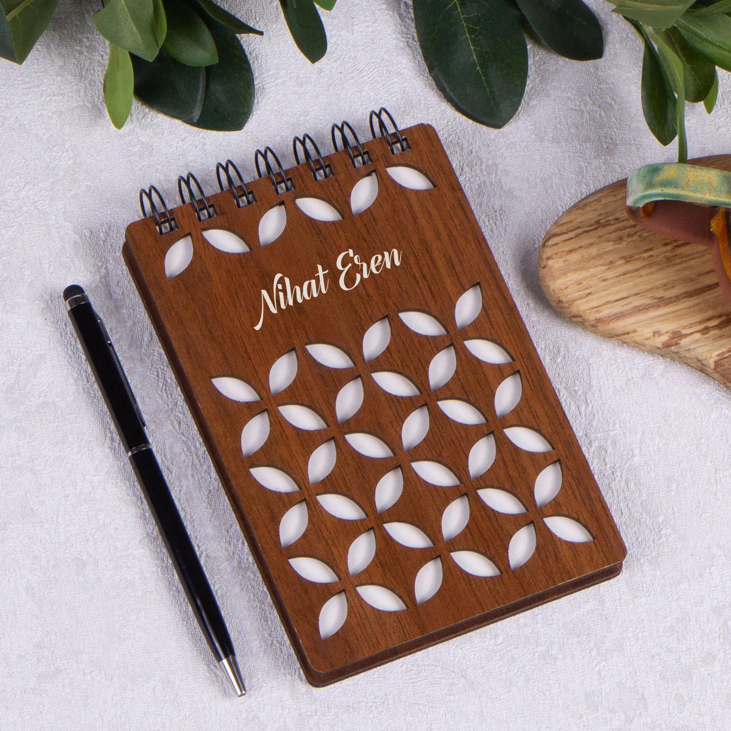 Spiralli Ahşap Not Defteri - Görsel 1