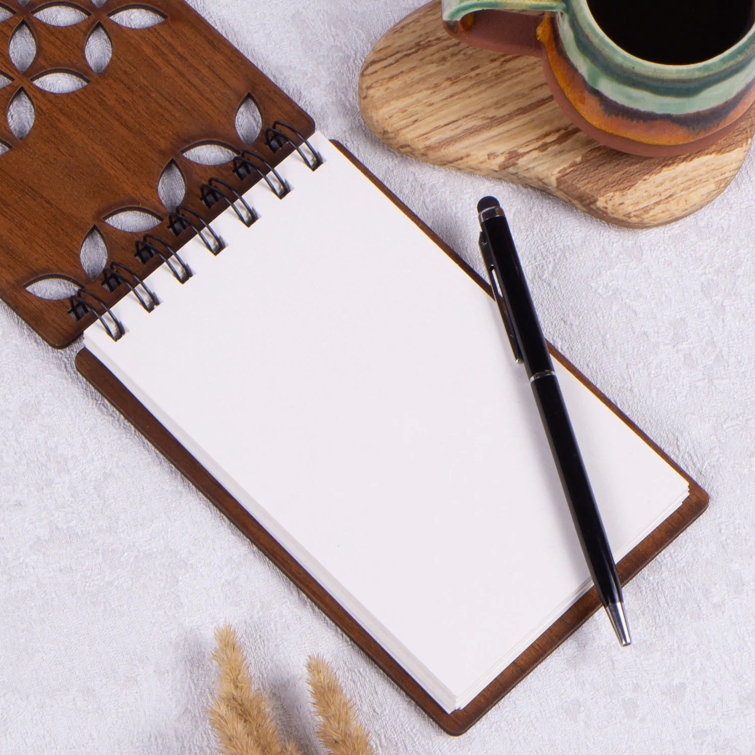 Spiralli Ahşap Not Defteri - Görsel 2